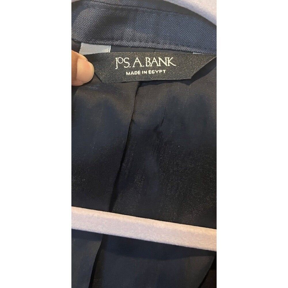 Jos A Bank Travelers Collection Tailored Fit Jacket Men Size 46L/40W Blue Gray - Picture 3 of 6